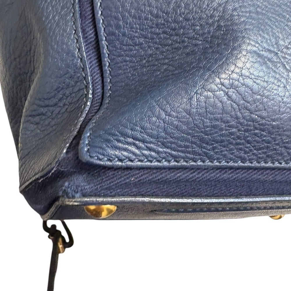 YSL Yves Saint Laurent authentic vintage blue leather “muse” bag Italy - Picture 3 of 14